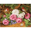 Картина по номерам на холсте ТРИ СОВЫ "Пышные розы", 30*40, с акриловыми красками и кистями - фото 371991
