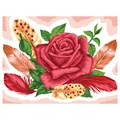 Картина по номерам на холсте ТРИ СОВЫ "Роза", 30*40, с акриловыми красками и кистями - фото 372010