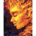 Картина по номерам на холсте ТРИ СОВЫ "Стихия. Огонь", 40*50, с акриловыми красками и кистями - фото 372179