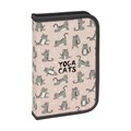 Пенал 1 отделение, 190*115 ArtSpace "Yoga Cats", ламинированный картон, софт-тач - фото 373052
