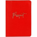Обложка для паспорта OfficeSpace "Naples", кожа, красный, тиснение фольгой - фото 373553