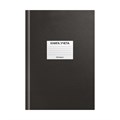 Книга учета OfficeSpace, А4, 96л., клетка, 200*290мм, бумвинил, цвет черный, блок офсетный, наклейка - фото 376255
