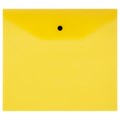 Папка-конверт на кнопке СТАММ А5+, 120мкм, пластик, прозрачная, желтая - фото 377934