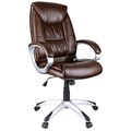 Кресло руководителя Helmi HL-E06 "Balance", экокожа коричневая, механизм качания - фото 379787