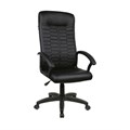 Кресло руководителя Helmi HL-E80 "Ornament" LTP, экокожа черная, мягкий подлокотник, пиастра, 344263 - фото 380095