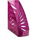 Лоток для бумаг вертикальный СТАММ "Тропик", тонированный розовый, ширина 110мм - фото 382002