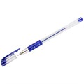 Ручка гелевая OfficeSpace синяя, 0,5мм, грип, игольчатый стержень - фото 383900
