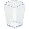 Подставка-стакан СТАММ "Тропик", пластиковая, квадратная, прозрачная - фото 384867