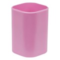 Подставка-стакан СТАММ "Фаворит", пластиковая, квадратная, розовая - фото 384918