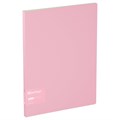 Папка с 20 файлами Berlingo "Haze", 14мм, 600мкм, с внутр. карманом, розовая, софт-тач - фото 386326