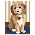 Картина по номерам на картоне ТРИ СОВЫ "Любимый щенок", 30*40, с акриловыми красками и кистями - фото 391927