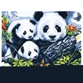 Картина по номерам на холсте ТРИ СОВЫ "Панды", 40*50, с акриловыми красками и кистями - фото 393889