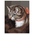 Картина по номерам на холсте ТРИ СОВЫ "Любимая кошка", 30*40, с акриловыми красками и кистями - фото 394092