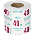 Бумага туалетная Vega, 1-слойная, 40м/рул., на втулке, с перф., серая - фото 398667