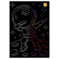 Гравюра с мультицветной основой ТРИ СОВЫ "Космонавт", А5 - фото 399216