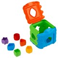Дидактическия игрушка ТРИ СОВЫ сортер "Кубик", 7 предметов (кубик, 6 формочек) - фото 399936