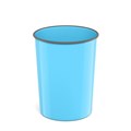 Корзина для бумаг литая пластиковая ErichKrause Pastel, 13.5л, голубой - фото 450702