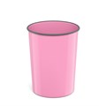 Корзина для бумаг литая пластиковая ErichKrause Pastel, 13.5л, розовый - фото 450704