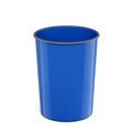 Корзина для бумаг литая пластиковая ErichKrause® Classic, 13.5л, синяя - фото 450713