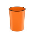 Корзина для бумаг литая пластиковая ErichKrause® Neon Solid, 13.5л, оранжевая - фото 450719