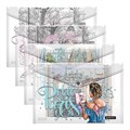 Набор из 4 папок-конвертов на кнопке пластиковых ErichKrause® Dreamy Girls, A4, ассорти - фото 452783
