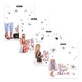 Набор пластиковых обложек ErichKrause Fashion Girls, для тетрадей и дневников, 212х347мм, 80 мкм, ассорти (пакет 12 шт.) - фото 454069
