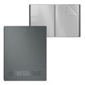 Папка файловая пластиковая на спирали ErichKrause MEGAPOLIS, c 40 карманами, A4, серый (в пакете по 4 шт.) - фото 455603