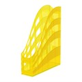 Подставка для бумаг вертикальная пластиковая ErichKrause® S-Wing, Neon, 75мм, желтый - фото 458475