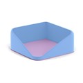 Подставка для бумажного блока пластиковая ErichKrause Forte, Pastel Bloom, голубой с фиолетовым - фото 458553