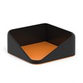 Подставка для бумажного блока пластиковая ErichKrause® Forte, Accent, черная с оранжевой вставкой - фото 458558