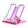 Подставка для книг пластиковая ErichKrause® Base, Candy, розовая с фиолетовым держателем - фото 458731