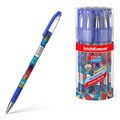 Ручка шариковая ErichKrause ColorTouch Stick Patchwork 0.7, цвет чернил синий (в тубусе по 24 шт.) - фото 460149