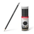 Чернографитный карандаш ErichKrause Jet Black, шестигранный , с ластиком, HB (в тубусе по 42 шт.) - фото 475987