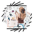 Тетрадь ErichKrause Fashion Girl, 24 листа, линейка, выборочный УФ-лак с глиттером (в плёнке по 10 шт.)_MIX-PACK - фото 489157