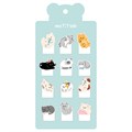Флажки-закладки MESHU "Sweety kitty" пластиковые фигурные, 20л*12 дизайнов, европодвес R371417 - фото 518791