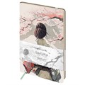 Записная книжка А5 80л. ЛАЙТ, кожзам, Greenwich Line "Sakura. Wise beauty", с резинкой, тиснение фольгой, блок в линию R358007 - фото 519313