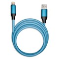 Кабель Smartbuy Bold, USB - Lightning, для Apple, экстрапрочный, 3A output, оплетка TPE, 1м, синий R376317 - фото 521095