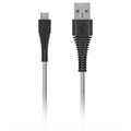 Кабель Smartbuy Сarbon, USB - micro-USB, экстрапрочный, 2A output, 1м, белый R321356 - фото 521140