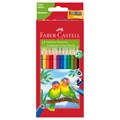 Карандаши цветные Faber-Castell "Ecopen" 12цв., трехгран., заточен., картон, европодвес, с точилкой R286222 - фото 522905