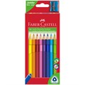 Карандаши цветные Faber-Castell "Jumbo" 10цв., трехгран., заточен., картон, европодвес, с точилкой R286226 - фото 522975