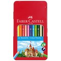 Карандаши цветные Faber-Castell "Замок", 12цв., шестигр., заточ., метал. кор. R286245 - фото 522990