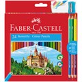 Карандаши цветные Faber-Castell "Замок", 24цв., шестигр., заточ.+6цв.+точилка, картон, европодвес R286621 - фото 523007