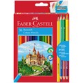 Карандаши цветные Faber-Castell "Замок", 36цв., шестигр., заточ.+6цв.+ч/г кар.+точилка, картон, европодвес R286236 - фото 523011