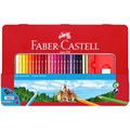 Карандаши цветные Faber-Castell "Замок", 48цв., трехгран., заточ.+2ч/г кар. Grip+ластик+точилка, метал. коробка R286631 - фото 523013