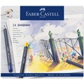 Карандаши цветные Faber-Castell "Goldfaber", 24цв., круглые, заточен., метал. коробка R285914 - фото 524348