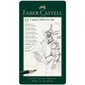 Набор карандашей ч/г Faber-Castell "Castell 9000 Art Set", 12шт., 2H-8B, заточен., метал. кор. R285935 - фото 525387