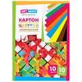 Картон цветной А4, ArtSpace, 10л., 10цв., лакированный, в папке R220684 - фото 526936