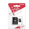 Карта памяти SmartBuy MicroSDXC 256GB UHS-1, Class 10, скорость чтения 90Мб/сек (с адаптером SD) R346101 - фото 527449