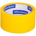 Клейкая лента упаковочная OfficeSpace, 48мм*40м, 45мкм, желтая, ШК R212003 - фото 530159