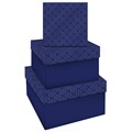 Набор квадратных коробок 3в1, MESHU "Blue style. Top", (19,5*19,5*11-15,5*15,5*9см) R341879 - фото 532720